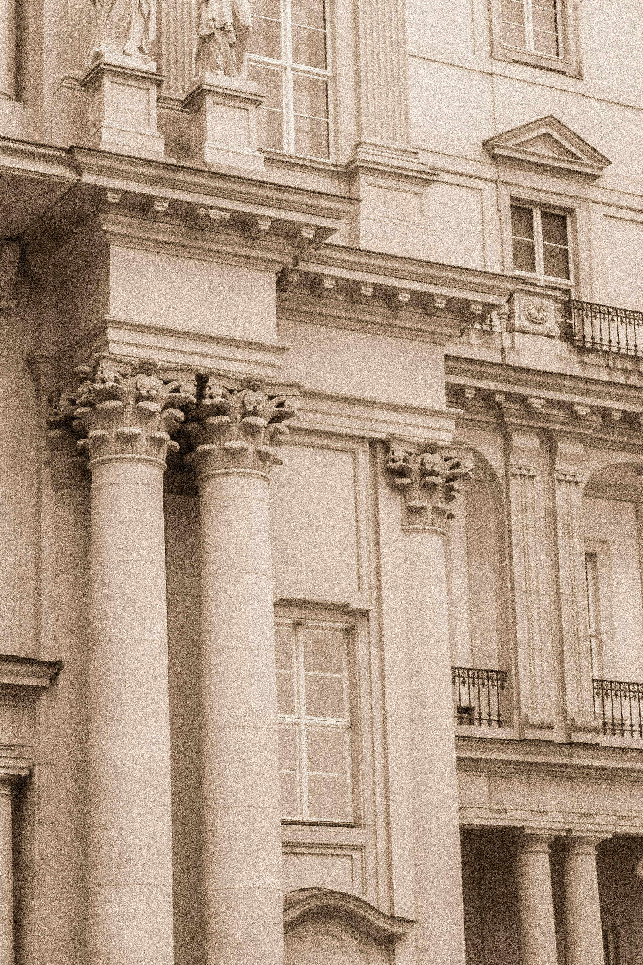 Classical stone columns