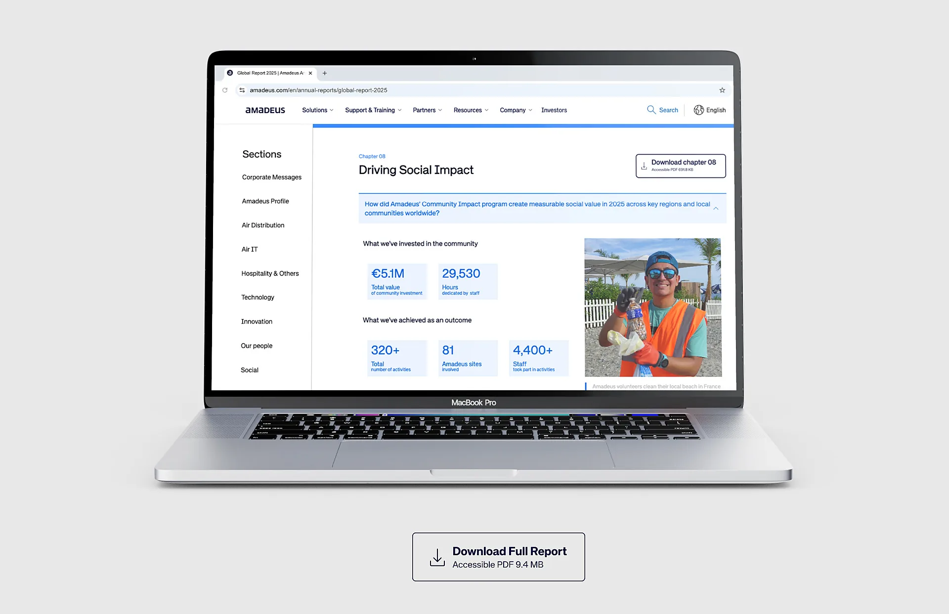 Global Report website call to action