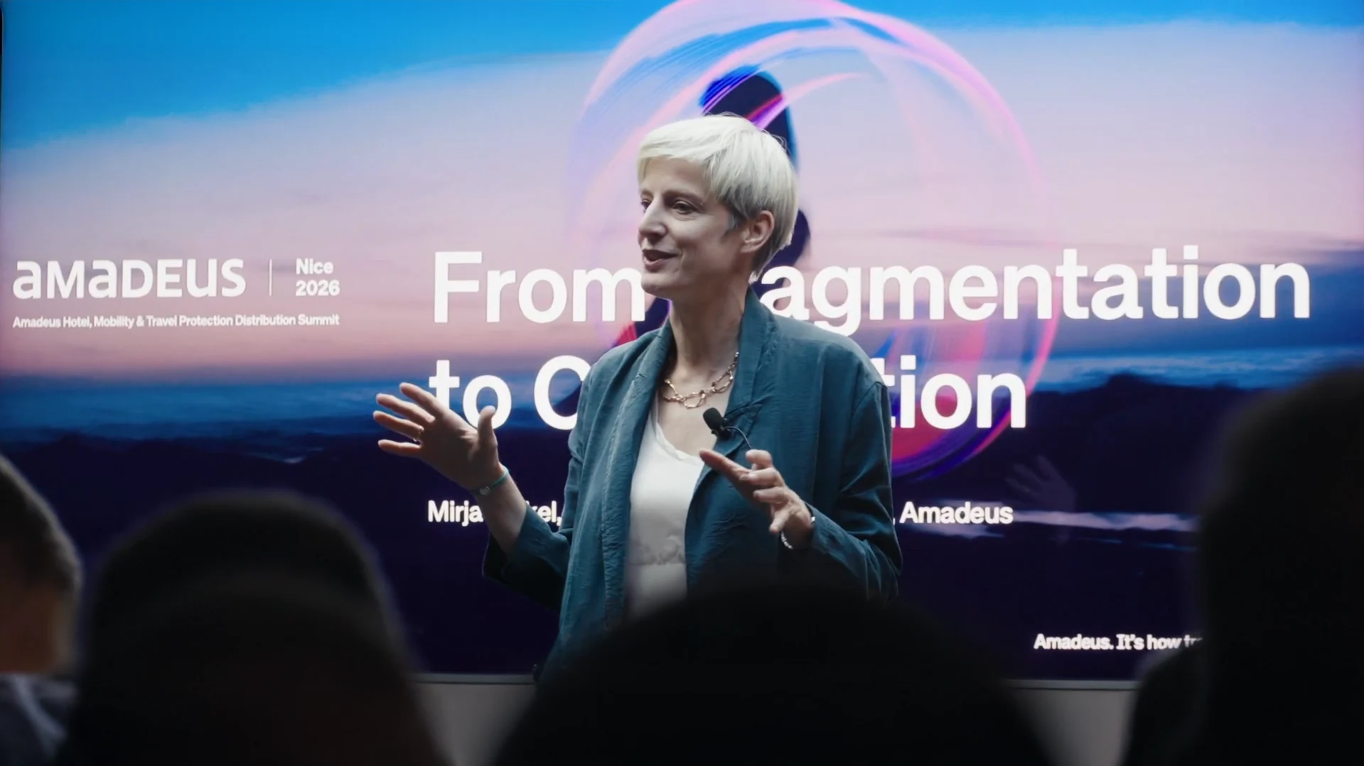 Speaker on the summit stage