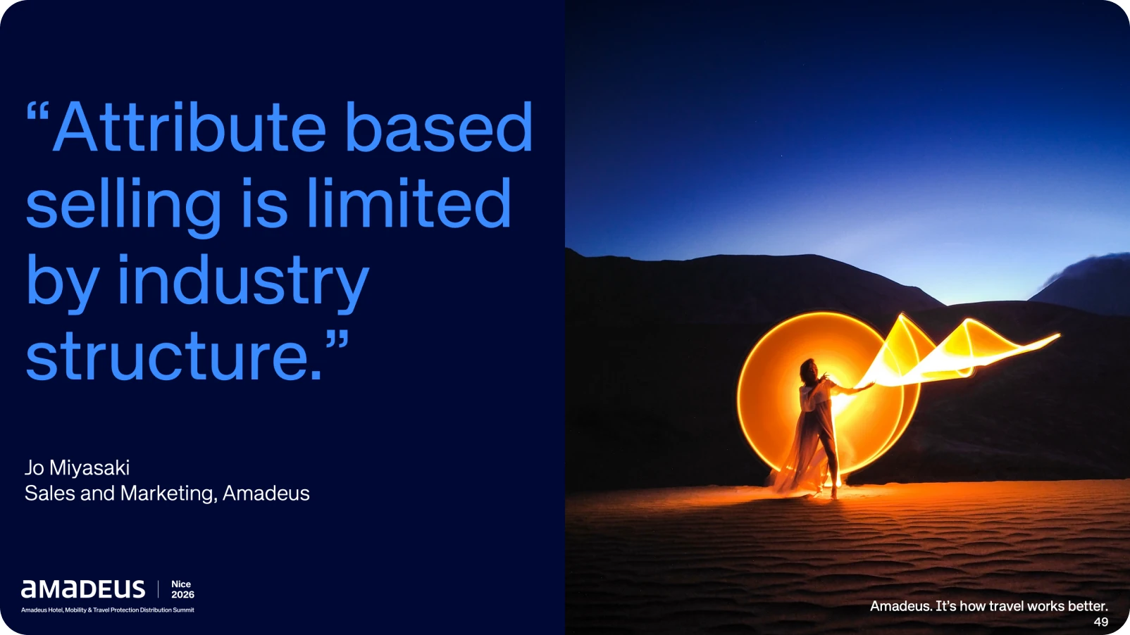 Quote slide on attribute based selling