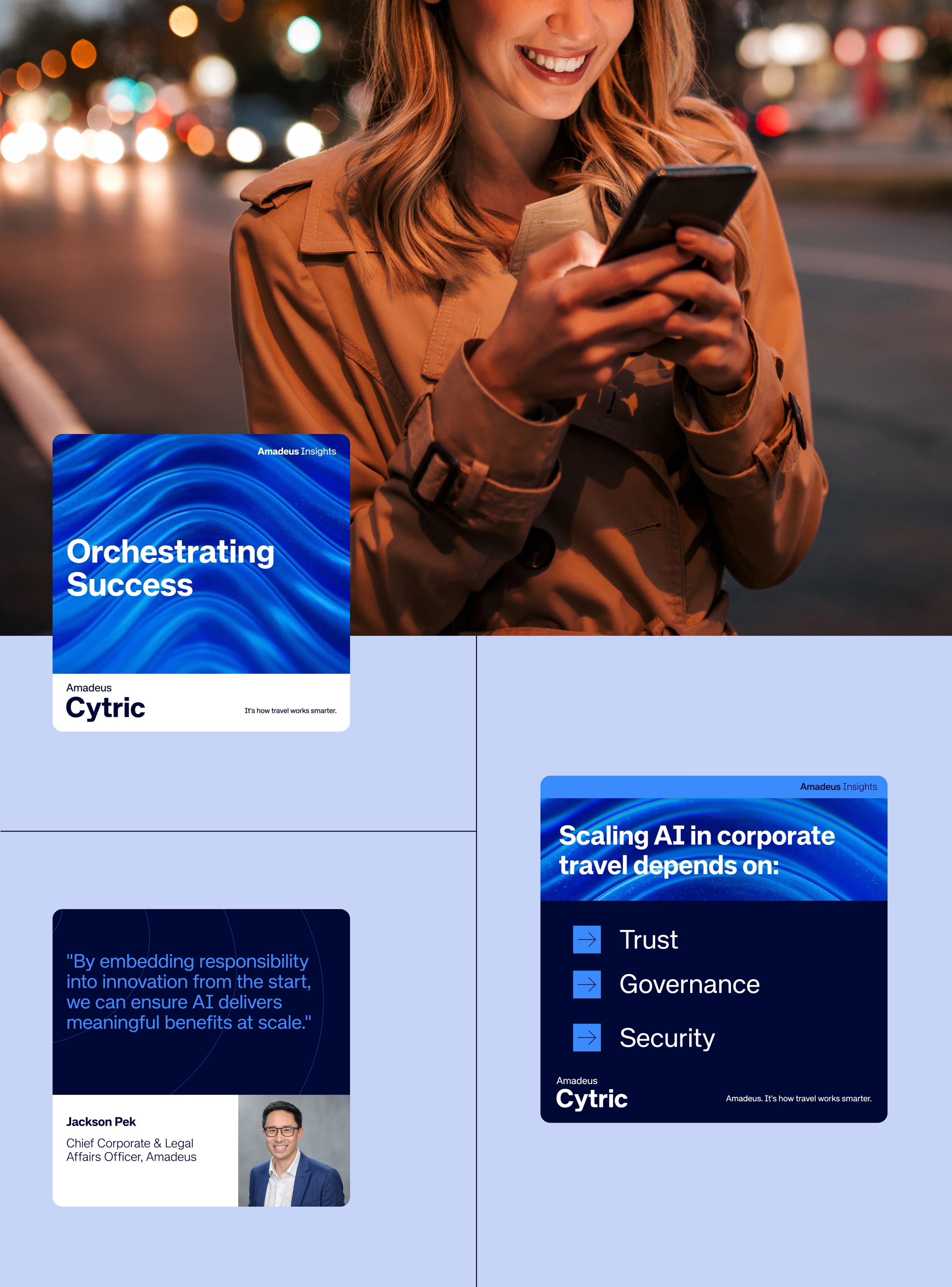 Amadeus AI social content grid