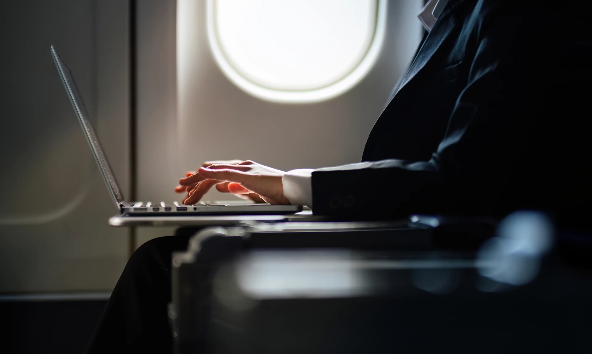 Aircraft cabin photograph