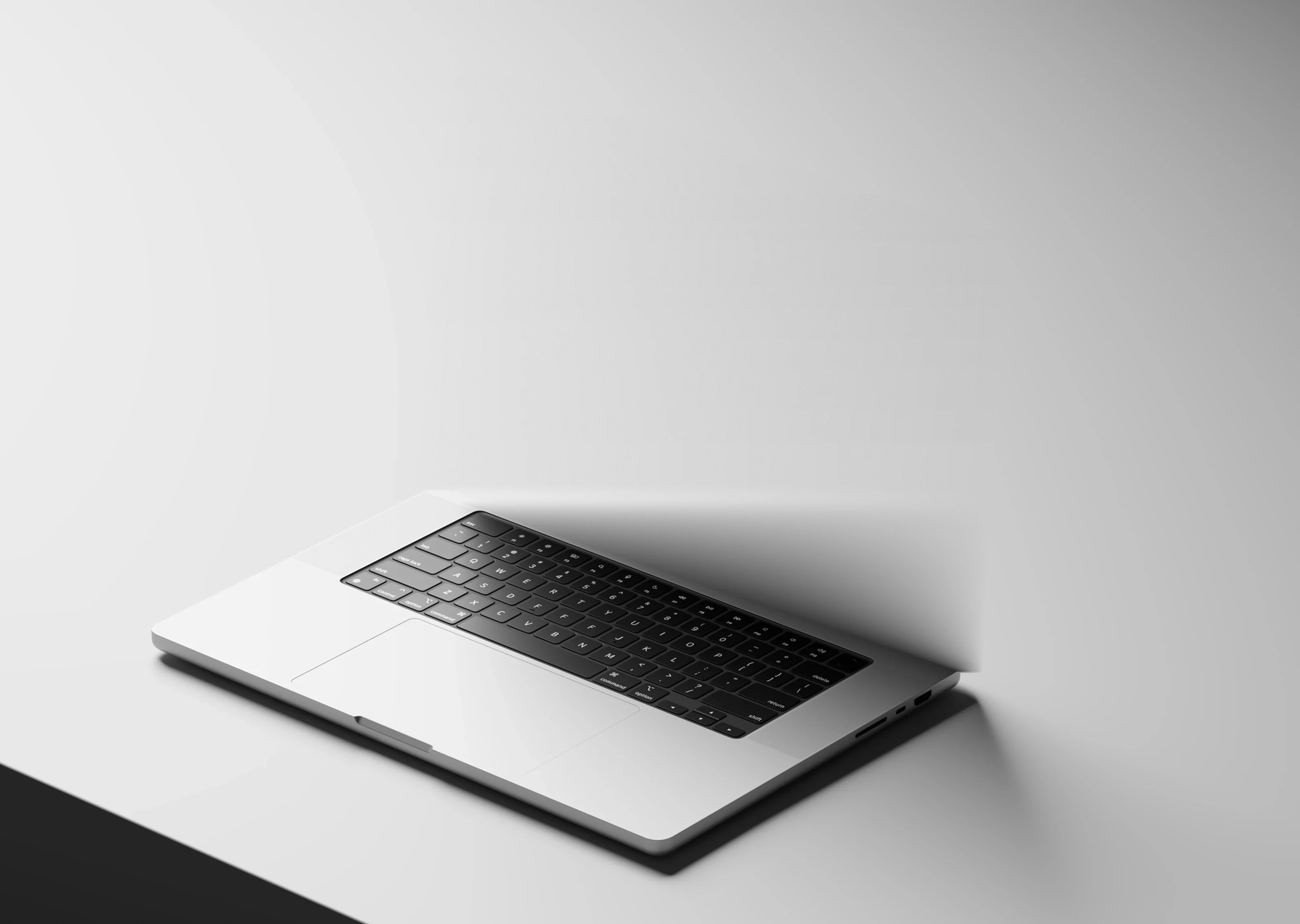 Financial results infographic on a laptop