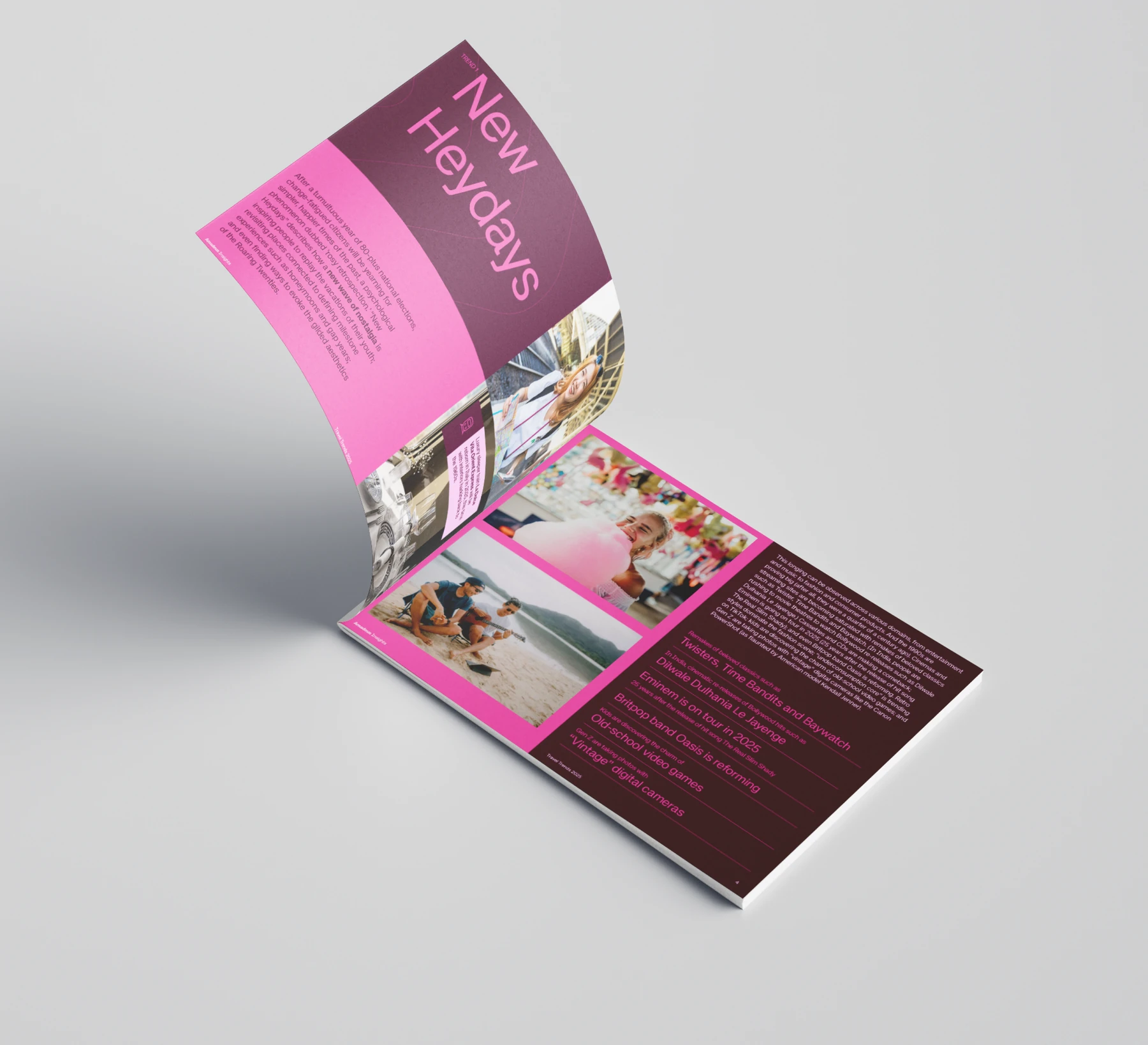 The New Heydays spread in the printed report