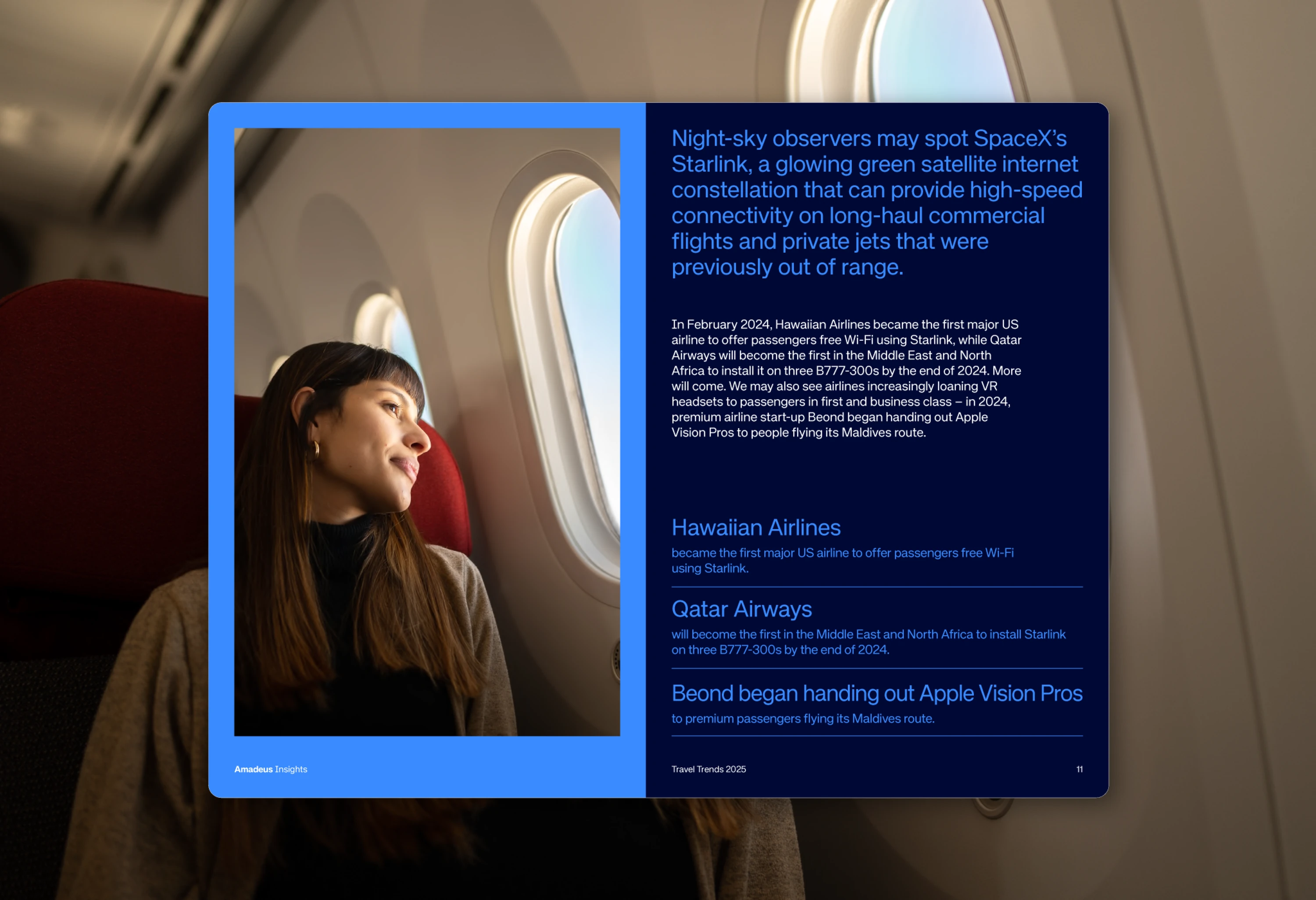 Personalized-flying report spread with airplane photography