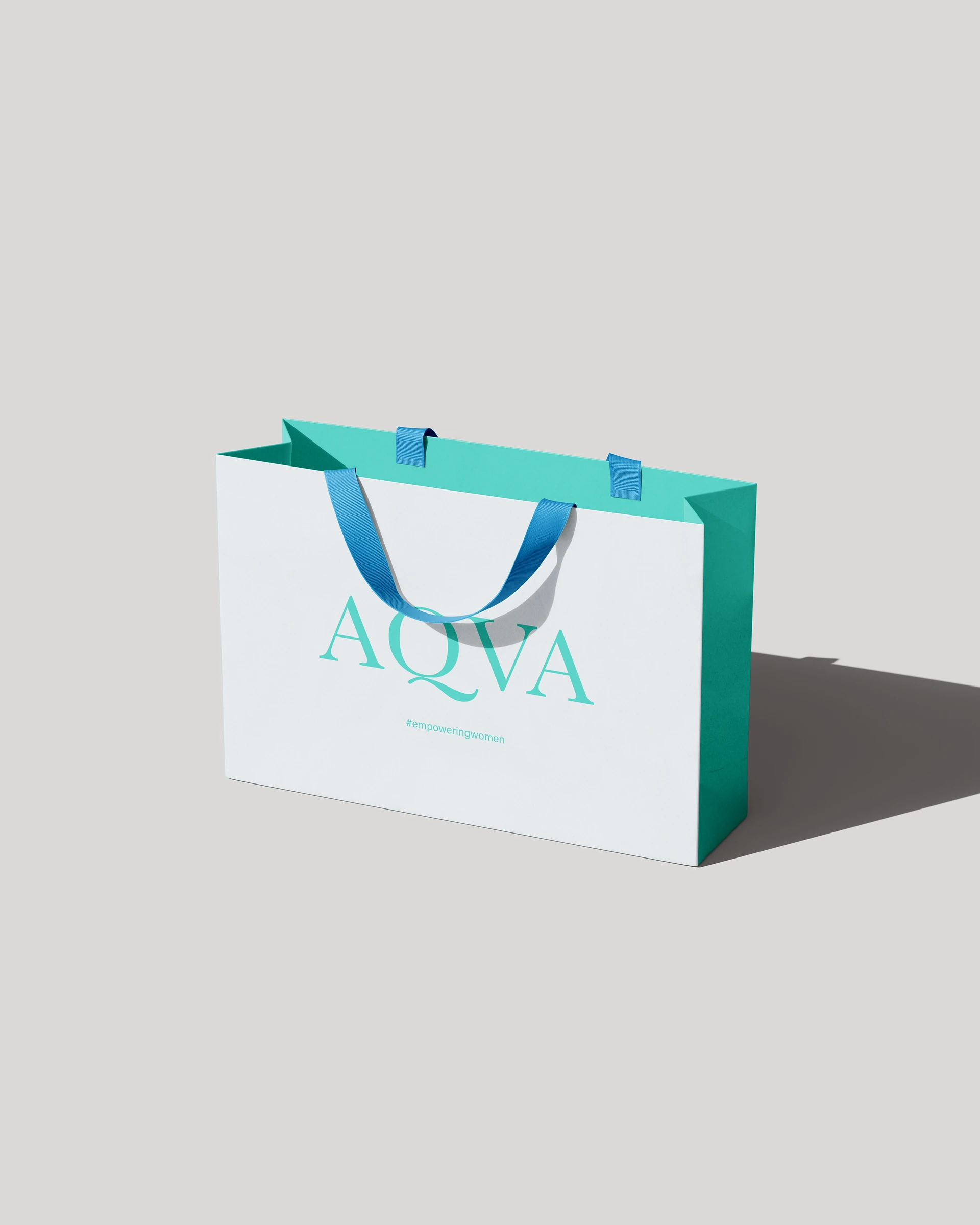 Aqva branded shopping bag