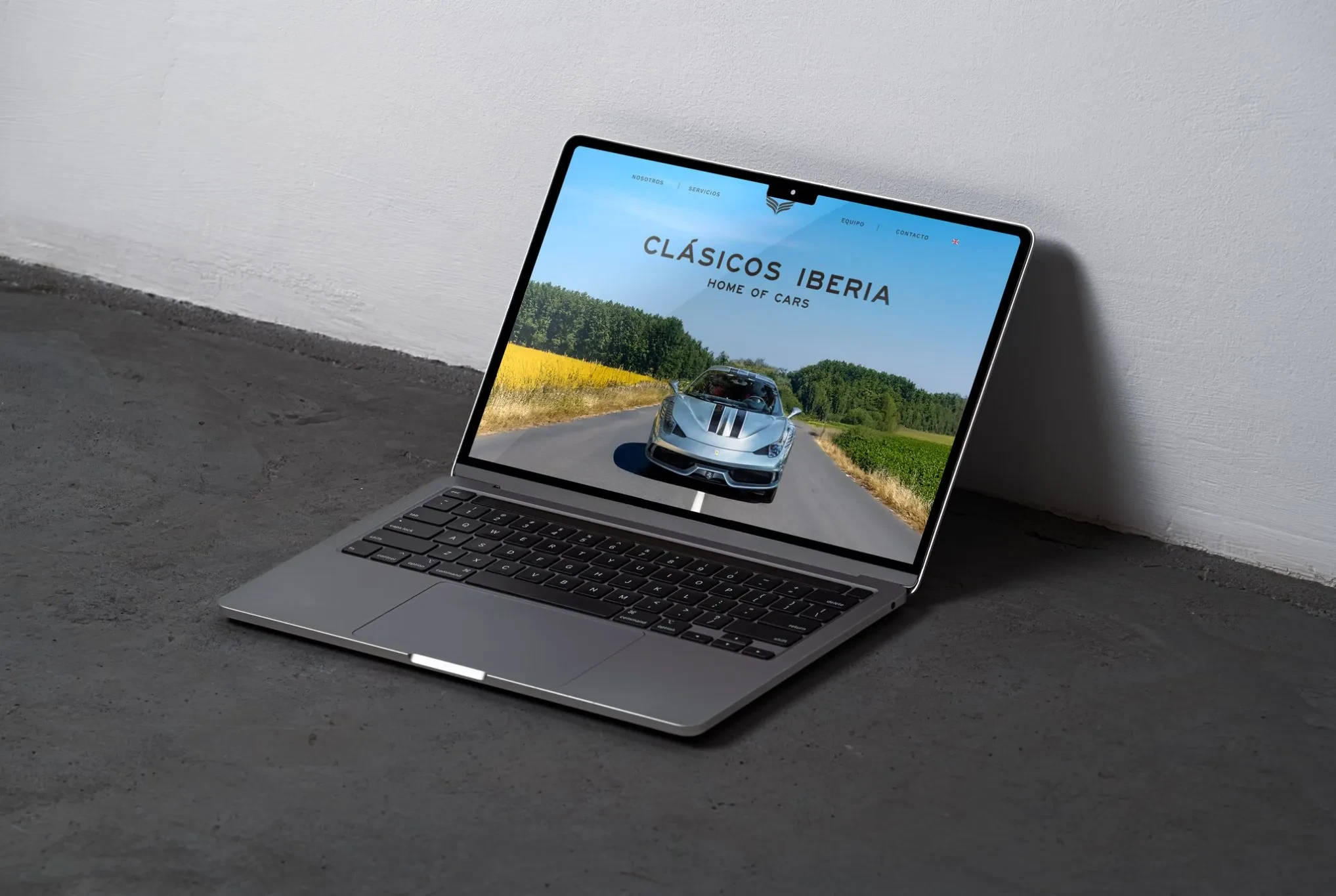 Clásicos Iberia website on a laptop