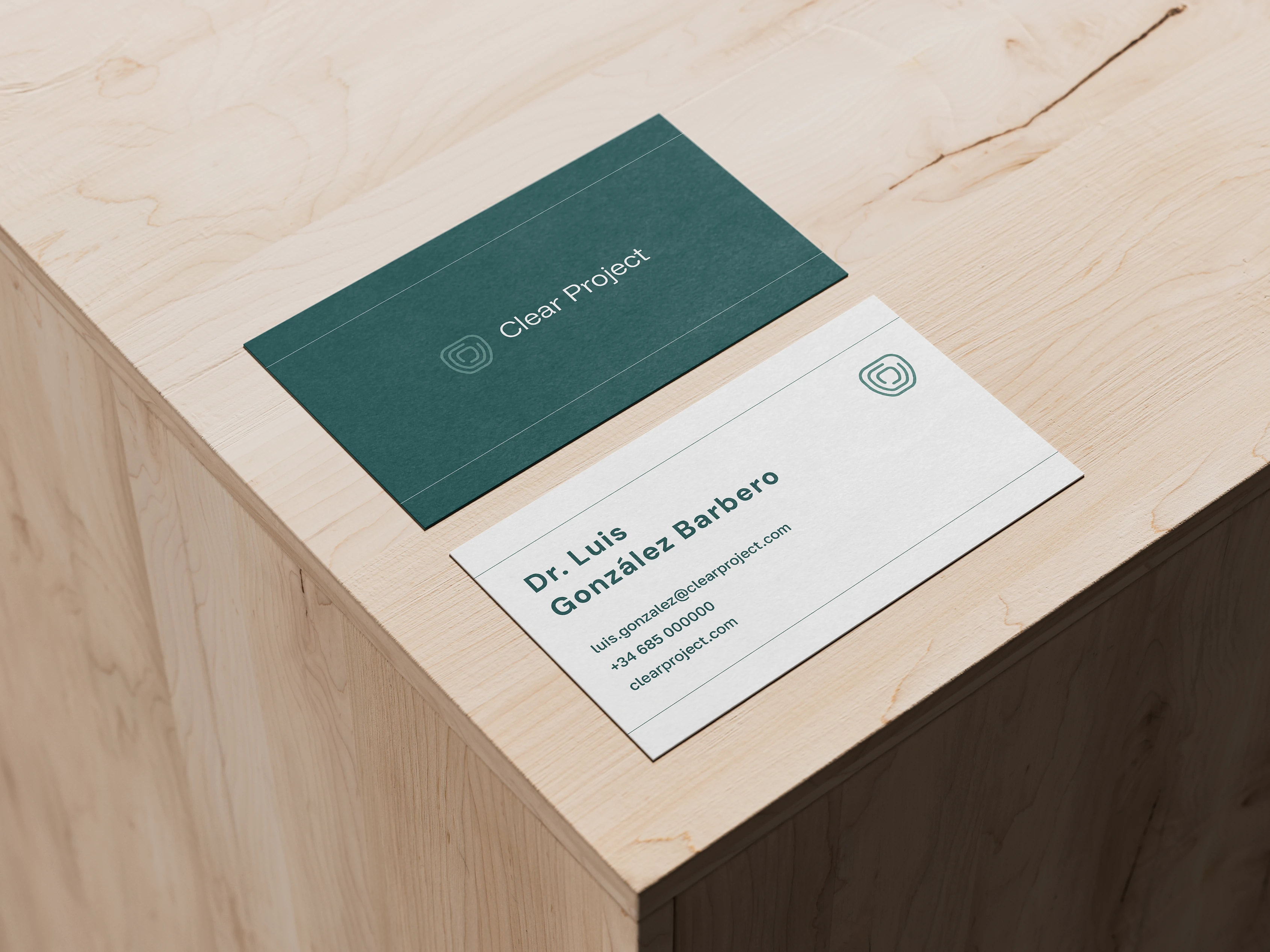 Clear Project stationery and business cards