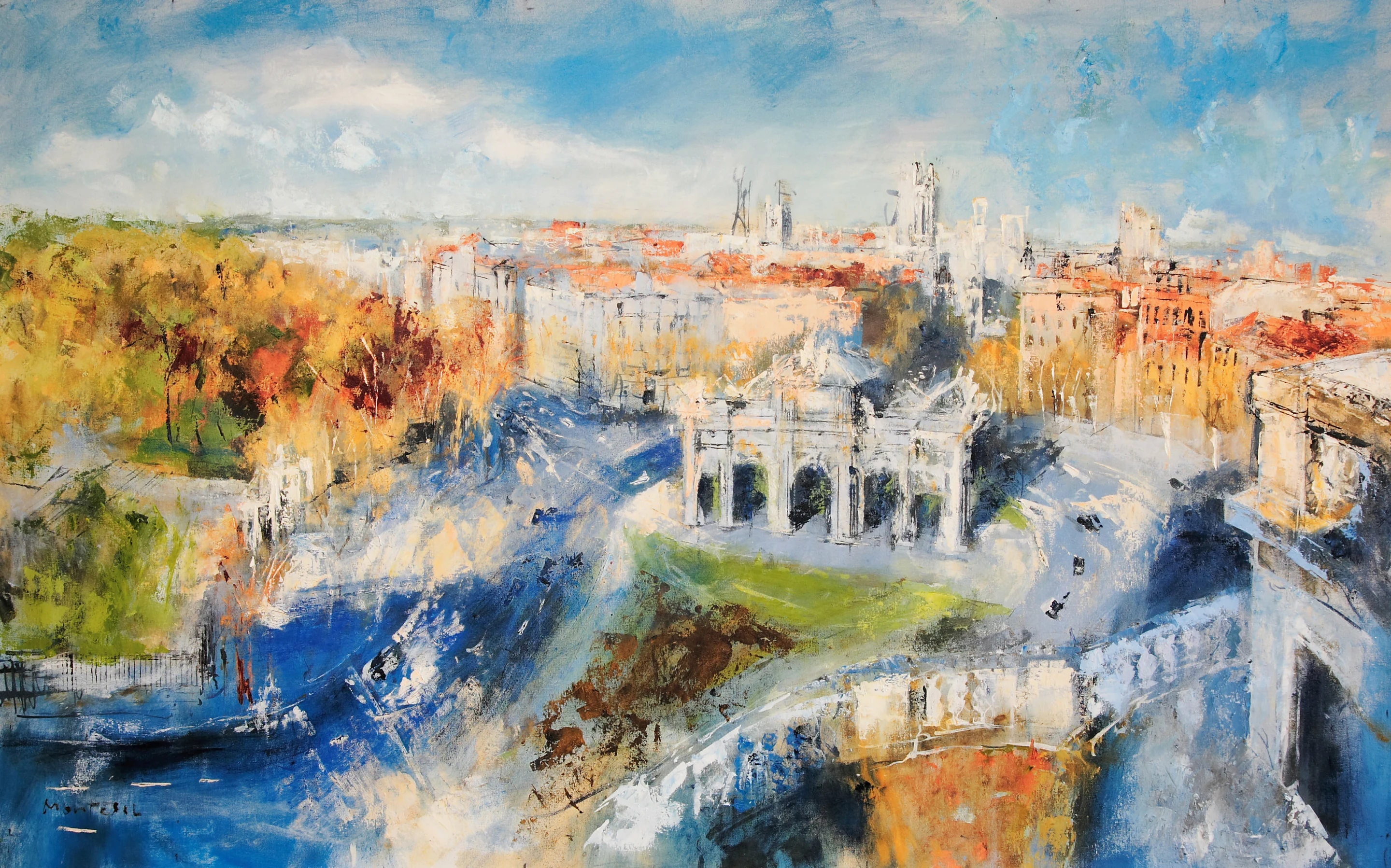 Painting of the Puerta de Alcalá and the Retiro, Madrid