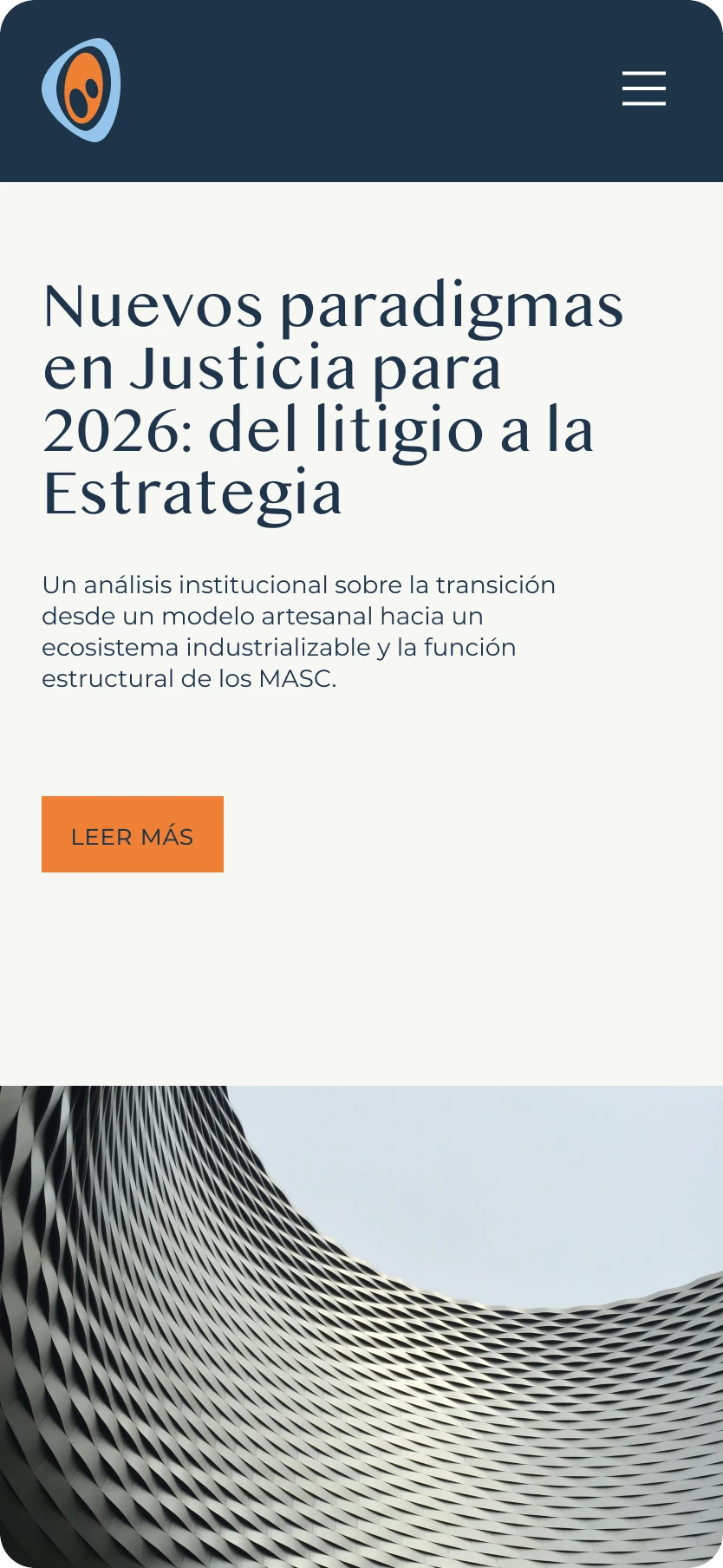 Article on the mobile site: Nuevos paradigmas en Justicia para 2026, del litigio a la Estrategia