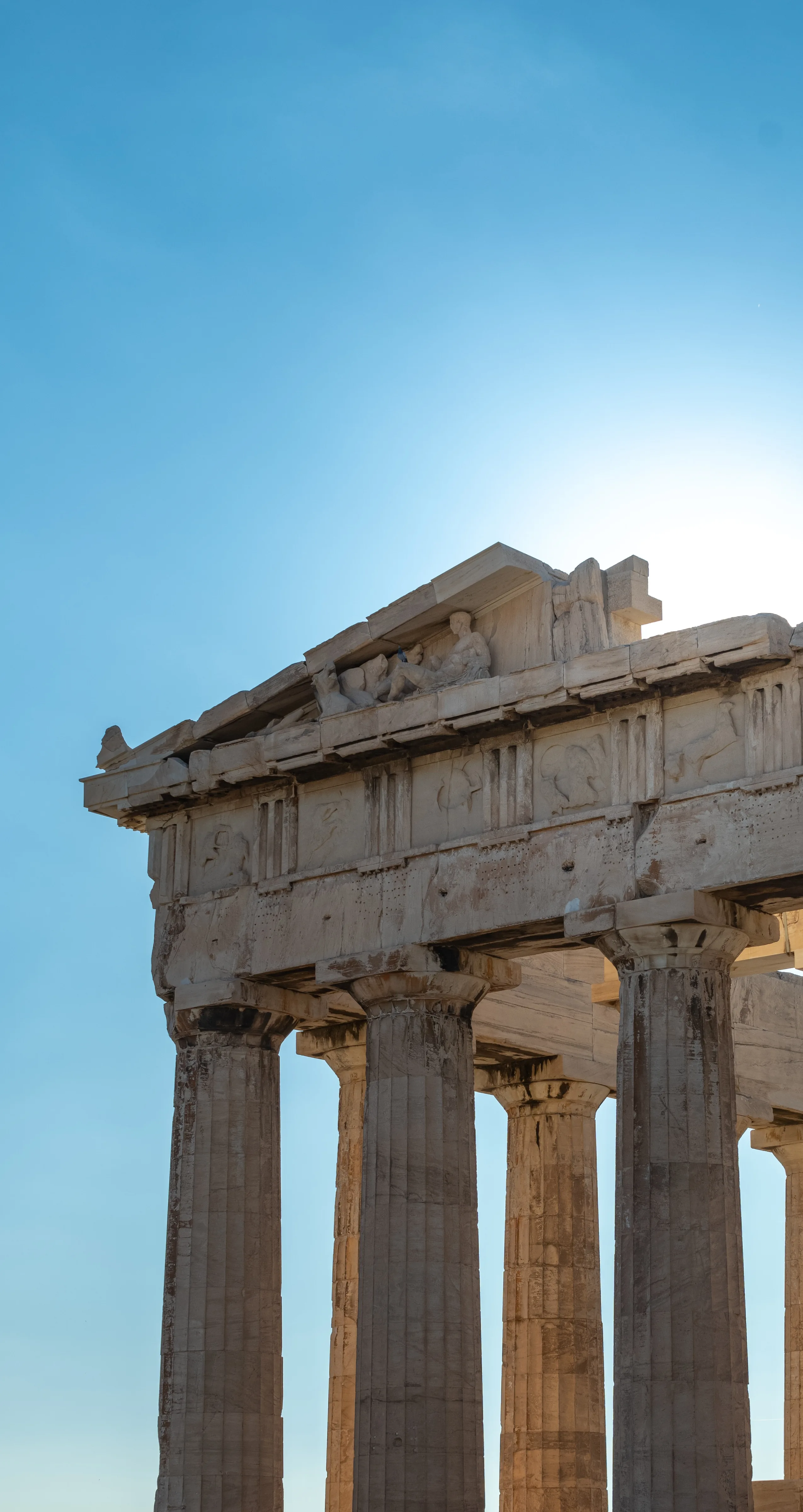 Lares brand board: classical column artwork
