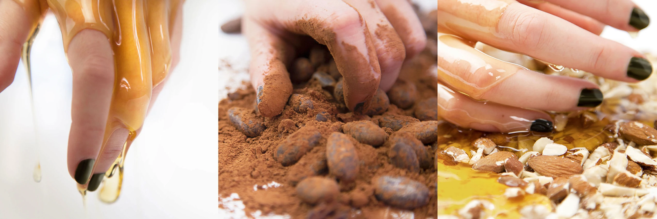 Hands holding Malée's natural ingredients