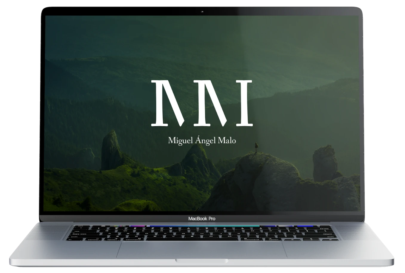 The website shown on a laptop