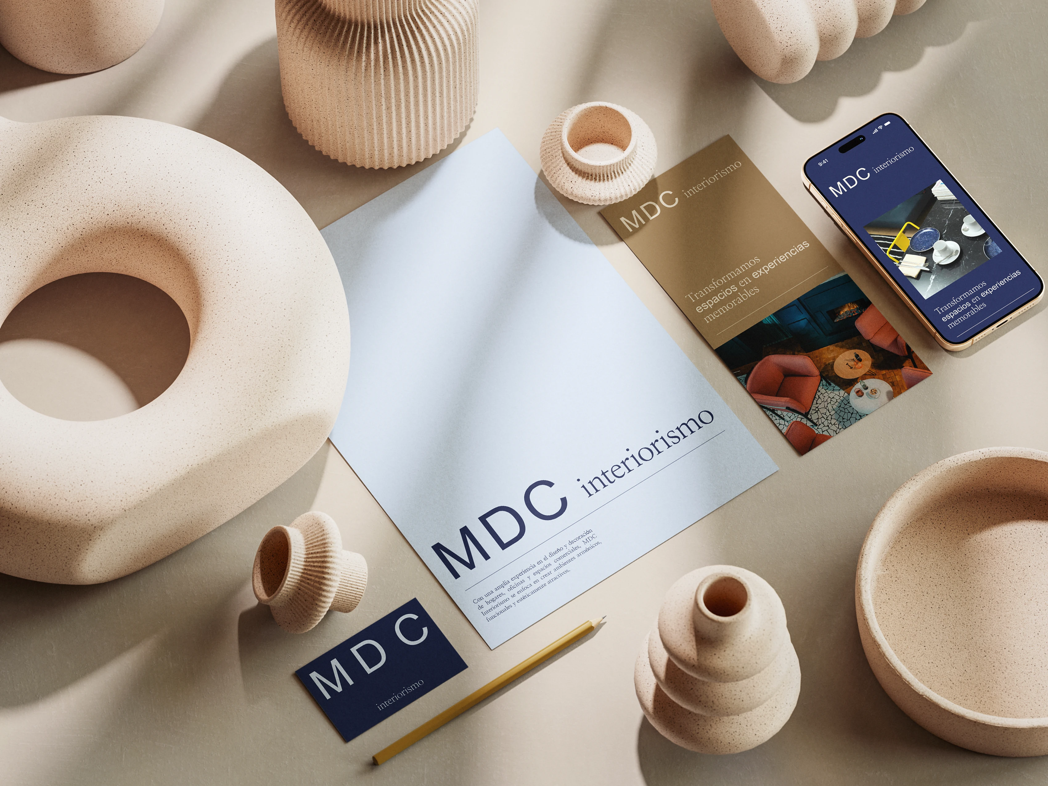 MDC Interiorismo stationery