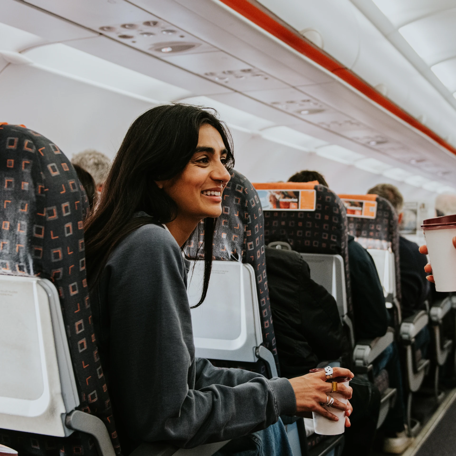Aircraft cabin photograph