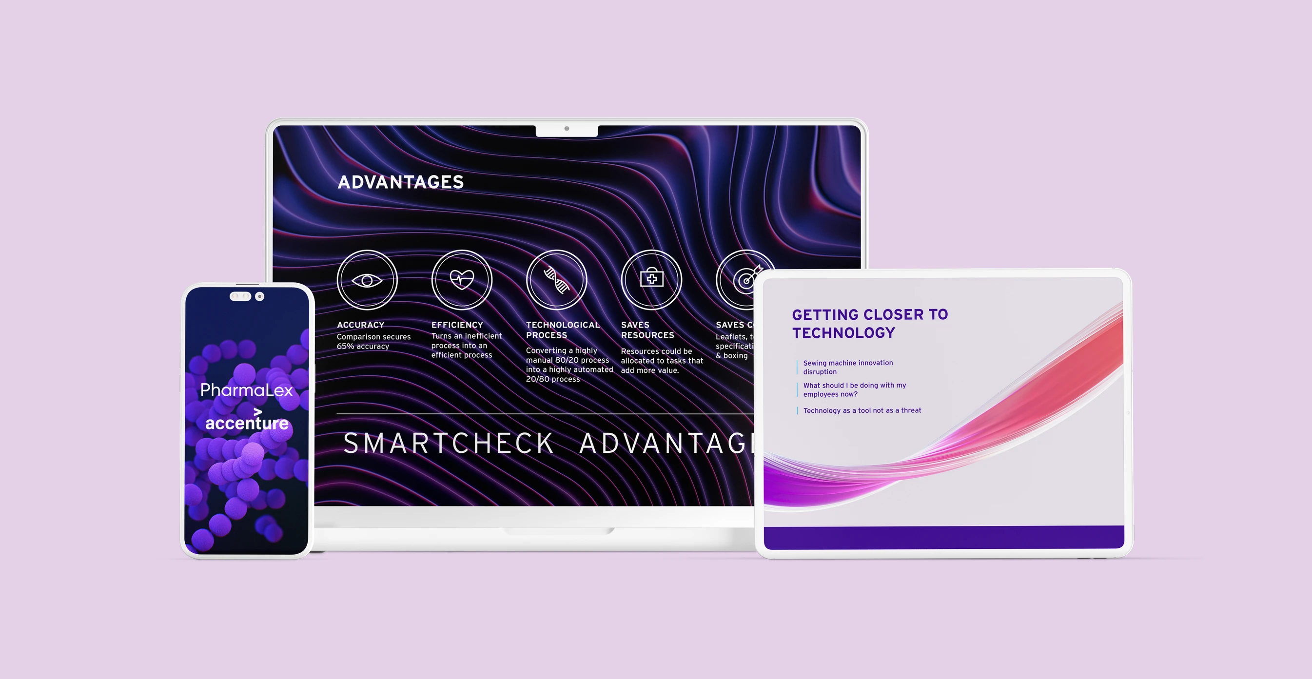 SMARTCHECK advantages shown on laptop and tablet screens