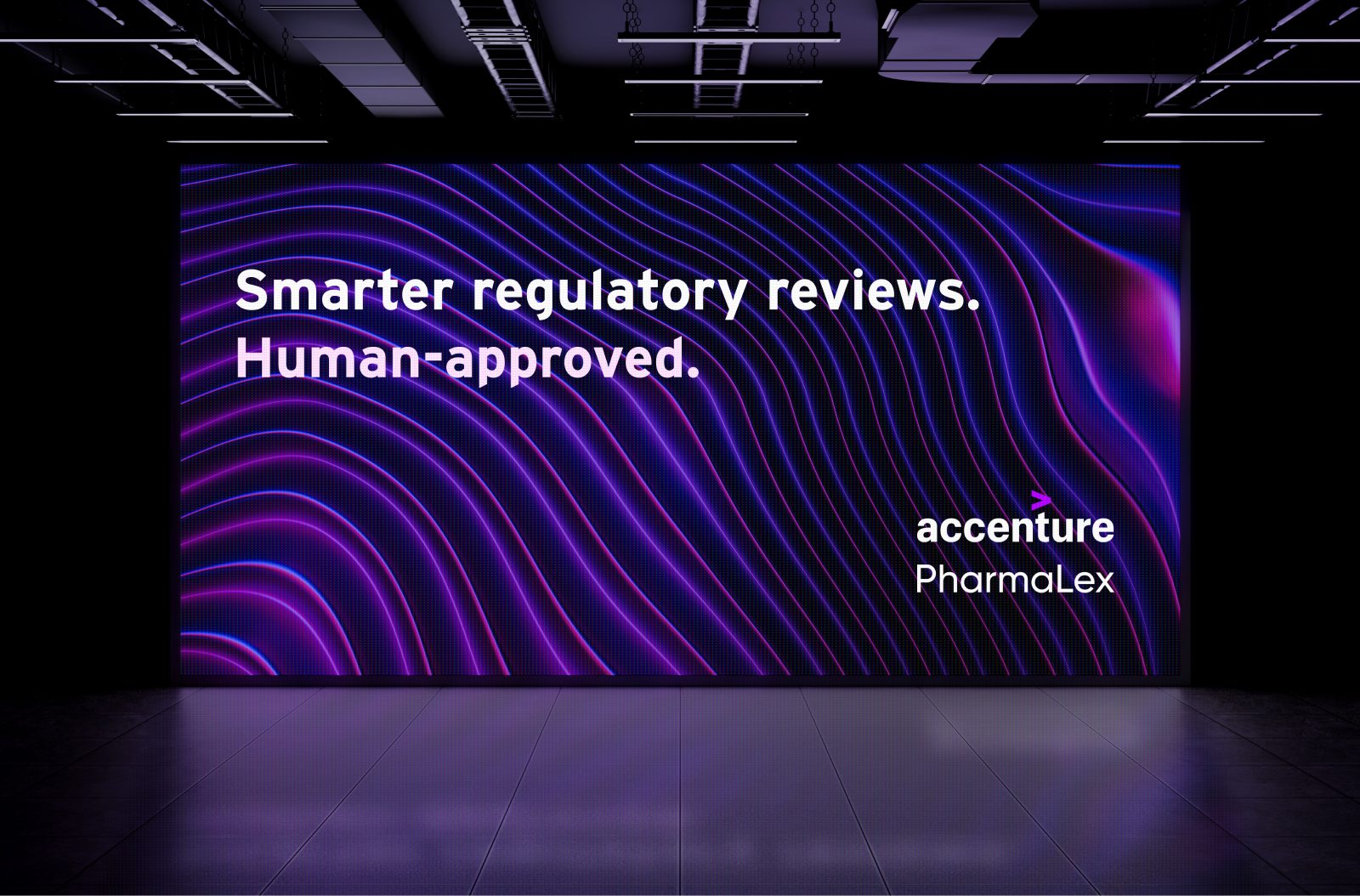 PharmaLex and Accenture co-branded conference screen