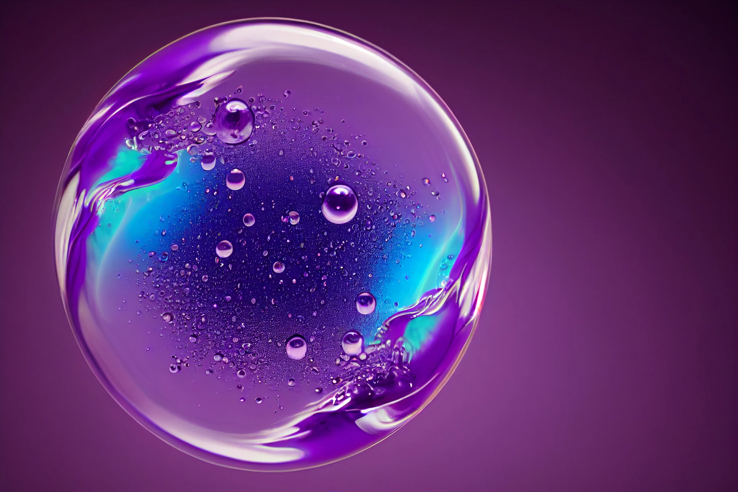Abstract glass sphere artwork