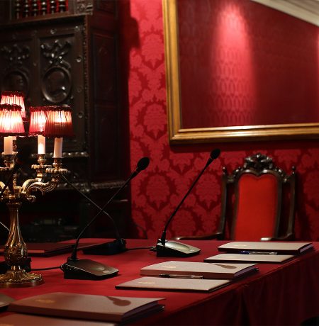 Candlelit interior