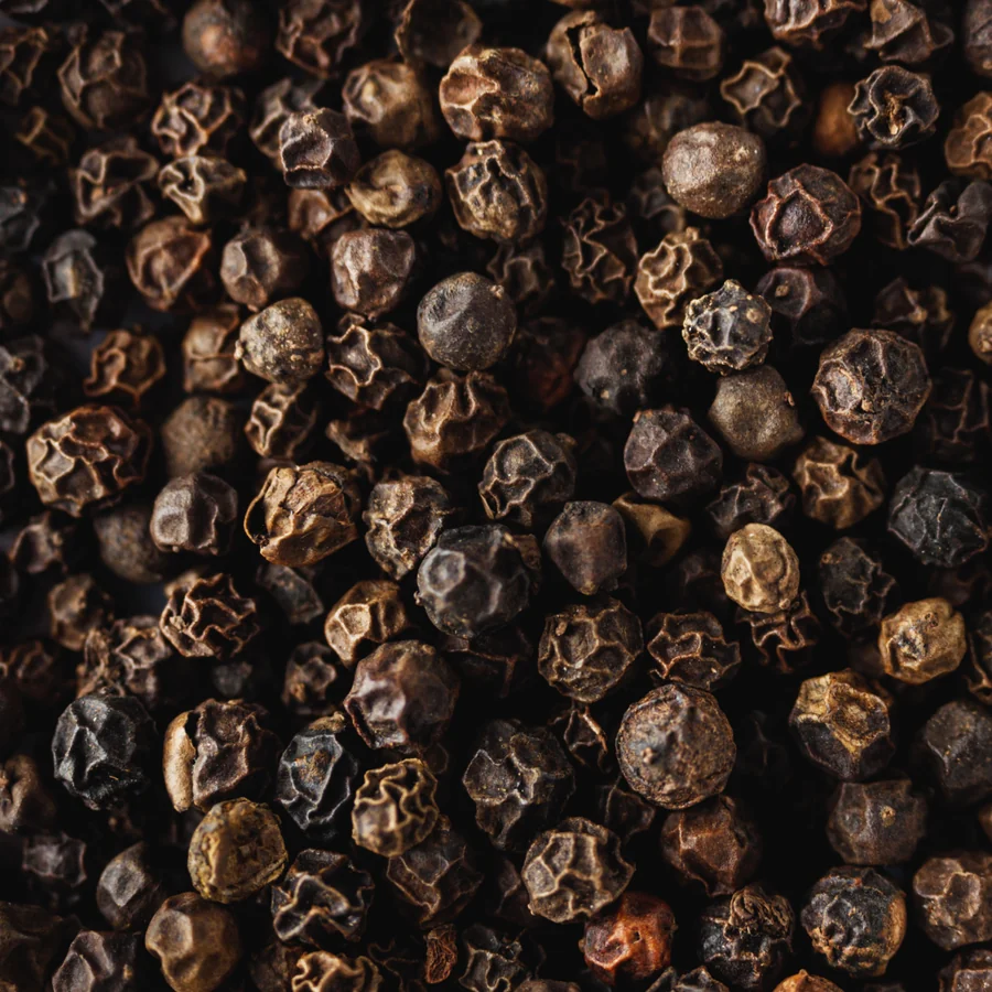 Peppercorns drying