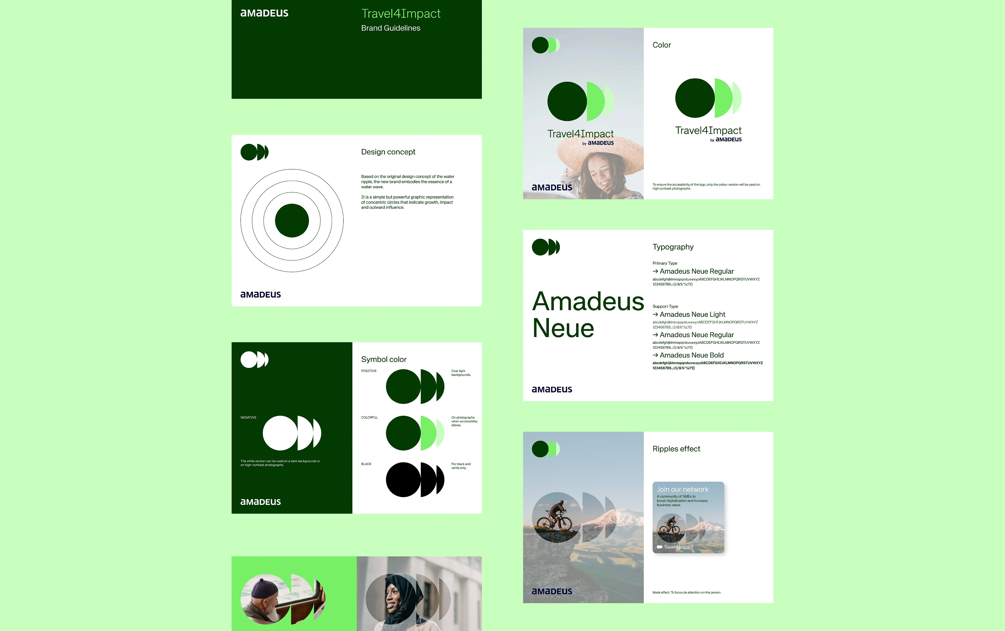 Travel4Impact brand guidelines spreads