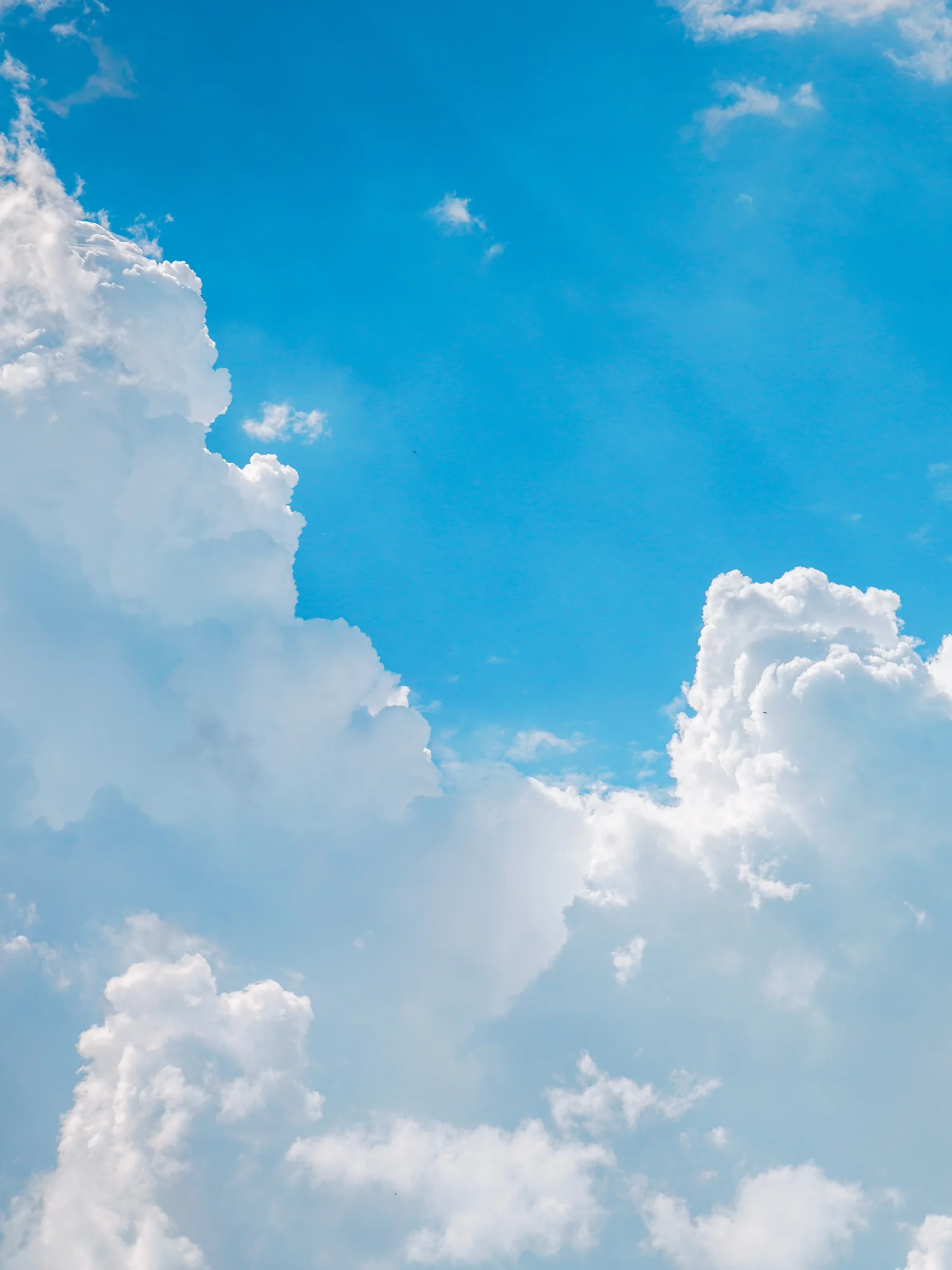 Classical columns against the sky